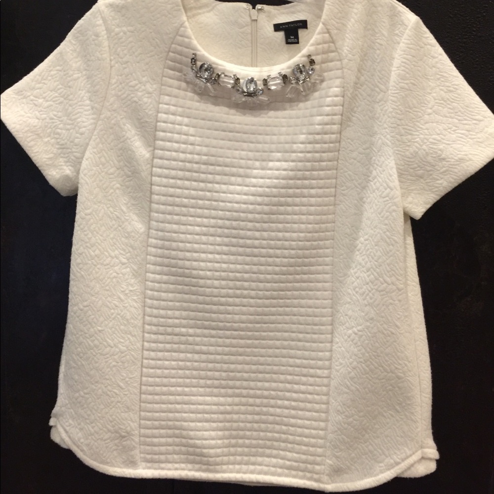 Ann Taylor studded pullover top size M.